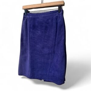 Vintage‎ Suede Leather High Waist Winslet Skirt Purple 9/10